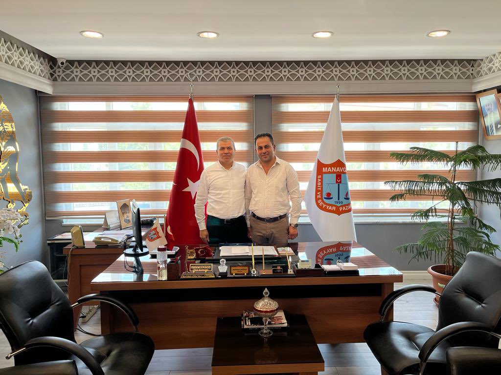 Kaymakamımız Abdulkadir DEMİR, Manavgat Sabit ve Seyyar Pazarcılar Odası Başkanı Mehmet DOĞAN’a ve Yönetim Kurulu Üyelerine Veda Ziyaretinde Bulundu